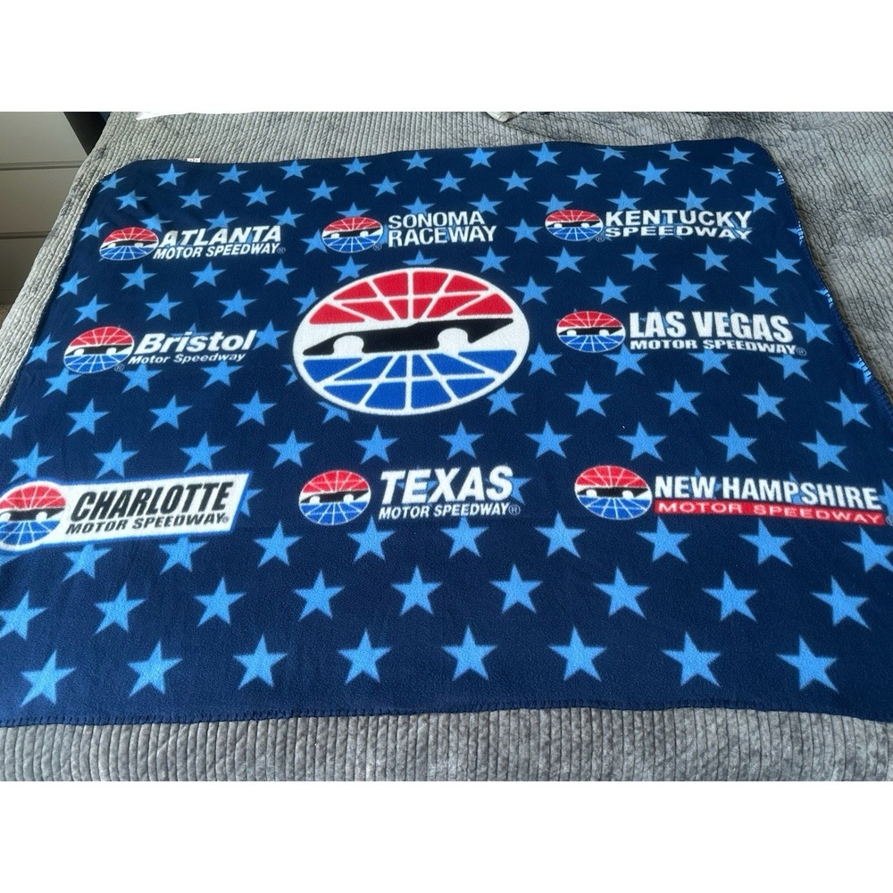 Fleece Throw Blanket Racing Motor Speedway Atlanta Bristol Sonoma Las Vegas NH